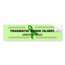 Brain Injury Green Ribbon Bumper Sticker