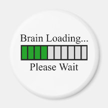 Brain Loading Bar Fridge Magnets