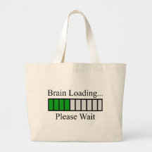 Brain Loading Bar Tote Bags