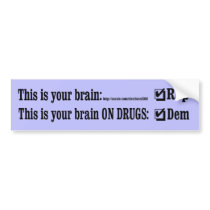 Brain on Drugs Bumper Stickers
