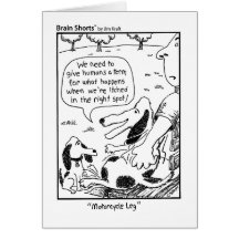 Brain Shorts "Motoer Cylcle Leg" by Jim Kraft Greeting Card