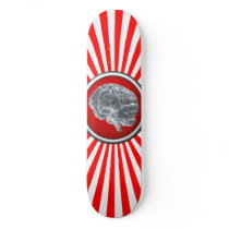 brain skateboard deck
