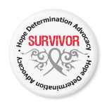 Brain Tumor Survivor Tribal Ribbon Fridge Magnet