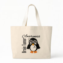 Brain Tumour Awareness Penguin Canvas Bags