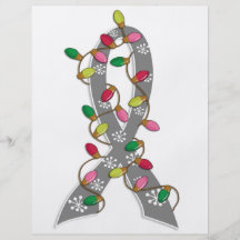 Brain Tumour Christmas Lights Ribbon Personalized Flyer