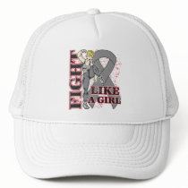 Brain Tumour Fight Like A Girl Kickin Butt Trucker Hats