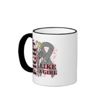 Brain Tumour Fight Like A Girl Kickin Butt Coffee Mug