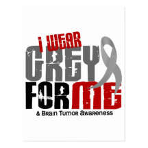 Brain Tumour I Wear Grey For ME 6.2 Post Card