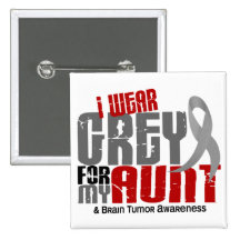 Brain Tumour I Wear Grey For My Aunt 6.2 Pins