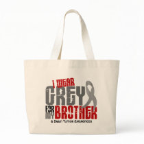 Brain Tumour I Wear Grey For My Brother 6.2 Canvas Bags