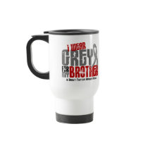 Brain Tumour I Wear Grey For My Brother 6.2 Mug