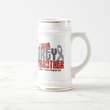 Brain Tumour I Wear Grey For My Brother 6.2 Mugs