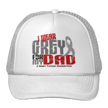 Brain Tumour I Wear Grey For My Dad 6.2 Trucker Hats