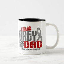 Brain Tumour I Wear Grey For My Dad 6.2 Mug