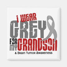 Brain Tumour I Wear Grey For My Grandson 6.2 Magnets