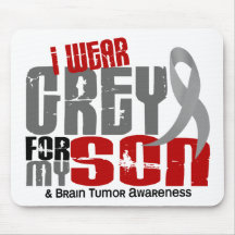 Brain Tumour I Wear Grey For My Son 6.2 Mousepads