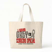 Brain Tumour I Wear Grey For Someone Special 6.2 Canvas Bags