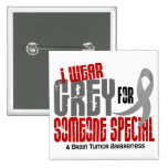 Brain Tumour I Wear Grey For Someone Special 6.2 Pinback Button