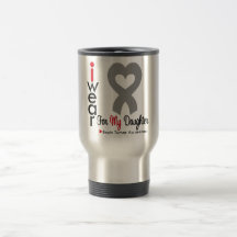 Brain Tumour I Wear Grey Ribbon For My Daughter Coffee Mugs