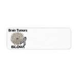Brain Tumours Blow Awareness Design Return Address Labels