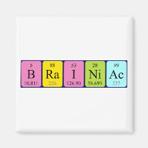 Brainiac periodic table name magnet