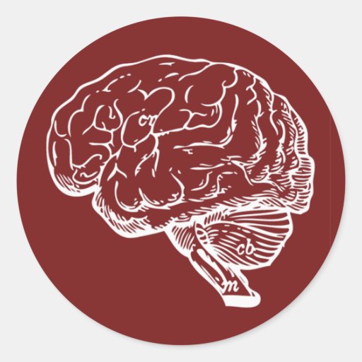 Brainiac Round Stickers