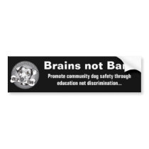 Brains not Bans (black) Bumper Sticker