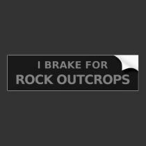 Brake For Rocks Bumper Sticker bumper stickers