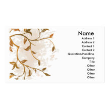 branch and leaves floral grunge business card back