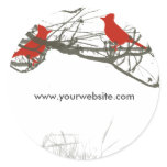 Branches and  Red  Singing Bird Stickers
