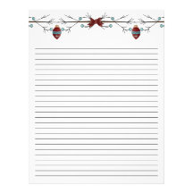 Branches N Bows (Lined) Custom Letterhead