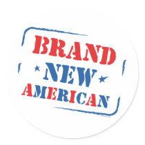 Brand New American Round Stickers