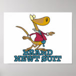 brand new newt suit lizard pun print