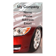 Brand New Red Luxury Car Business Card