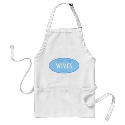 Brand New Wives Club (Blue) Apron by LushLaundry