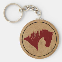 Branded Leather Horse Head KEYCHAIN