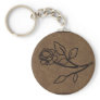 BRANDED LEATHER Rose KeyChain