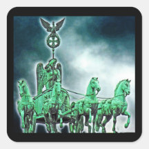 Brandenburg Gate Chariot, Berlin, Germany (bg9p1) Sticker