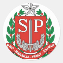 brasão round sticker