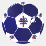 Brasil 2014 - England Futebol English flag Round Stickers