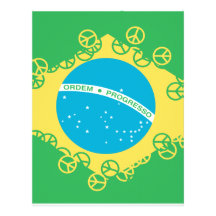 brasil flag peace customized letterhead