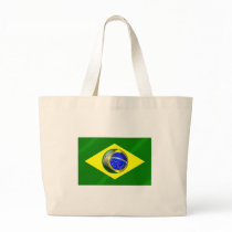Brasil Futebol Bandeira soccer ball flag of Brazil Tote Bag