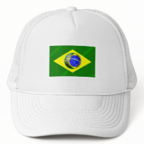 Brasil Futebol Bandeira soccer ball flag of Brazil Hats