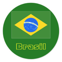 Brasil round stickers 4