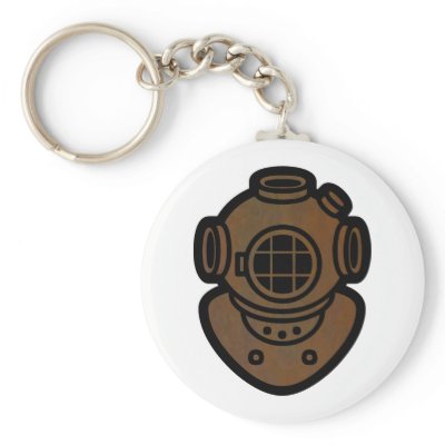 Brass Diving Helmet Key Chains by ColorMeHappy