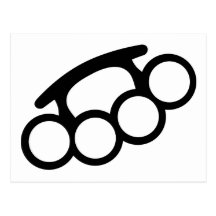 Brass knuckles post cards