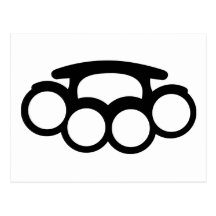Brass knuckles post cards