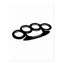 Brass knuckles post cards