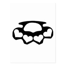 Brass knuckles postcards
