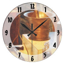 Brass Mortar and Pestle Wall Clocks